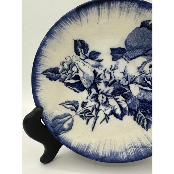 Staffordshire Victoria Flow Blue Rose Ironstone Small Plate 6.5” - Picture 4 of 7